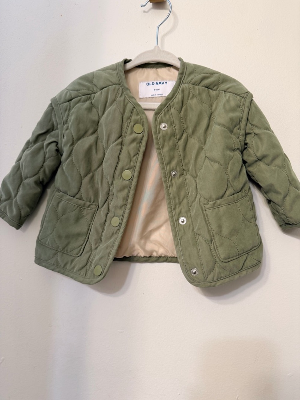 Old Navy Olive Green Quilted Kids Jacket